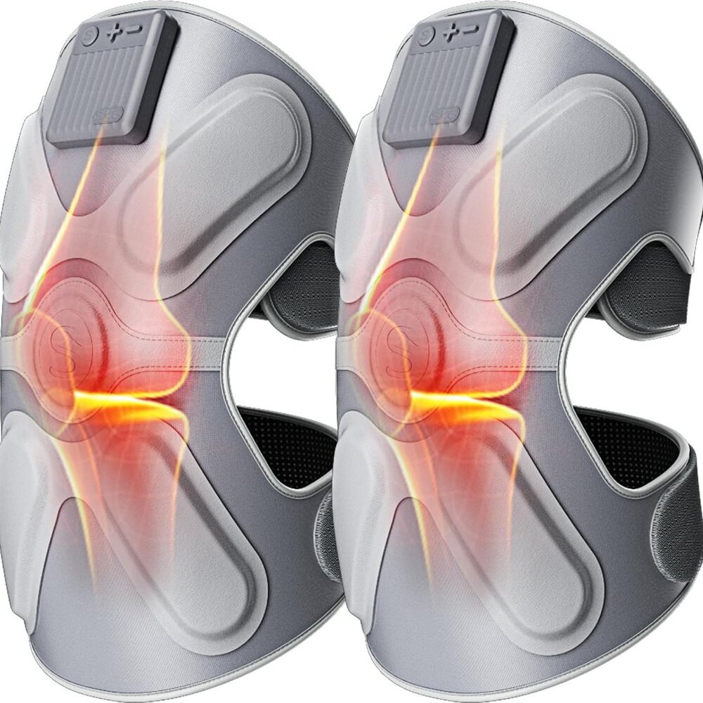 SKG Cordless Knee Massager with Heat Vibration for Pain Relief W3 PRO